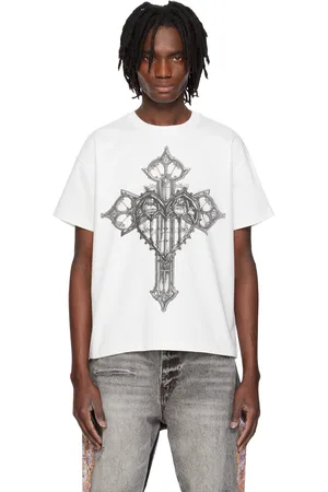 Who Decides War White Crossed Heart Short Sleeve T-shirt