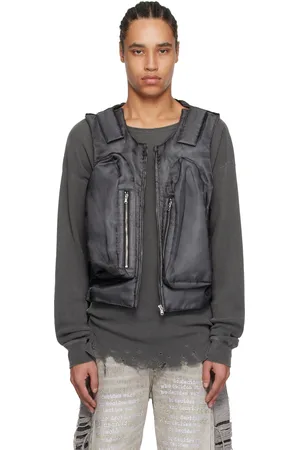 Who Decides War Gray Organza Bullet Point Vest