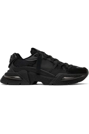 Dolce & Gabbana Black Mixed-Material Airmaster Sneakers