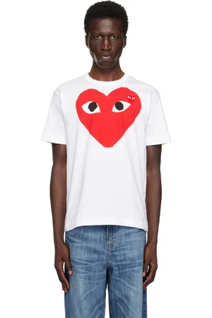 Comme des Garçons White Big Red Heart T-shirt