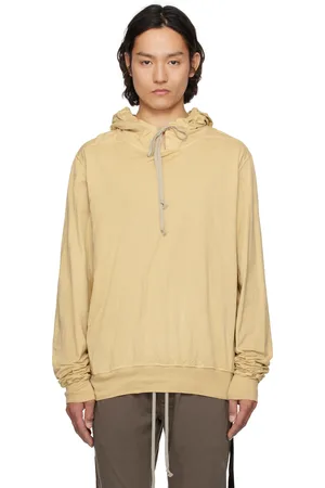 Rick Owens Beige Hollywood Oversized Hoodie