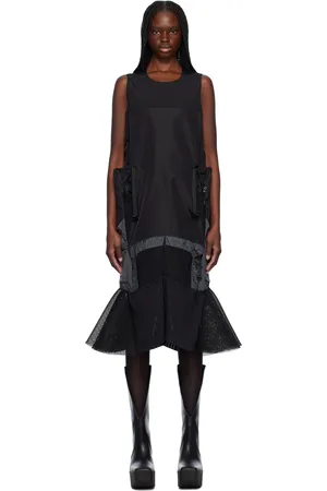 JUNYA WATANABE Black Paneled Midi Dress