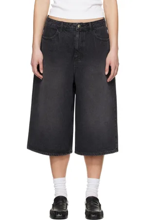Ader Error Black Sig; TRS Tag 01 Denim Shorts