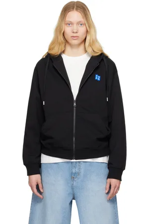 Ader Error Black Sig; TRS Tag 01 Zip-Up Hoodie