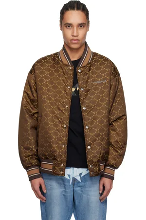 BAPE Brown ABC Camo Jacquard Reversible Bomber Jacket