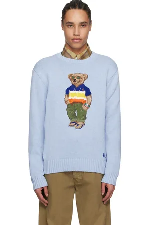 Ralph Lauren Blue Polo Bear Cotton Sweater