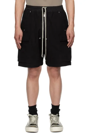 Rick Owens Black Hollywood Cargobelas Shorts