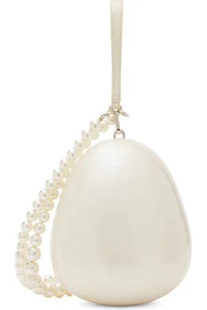 Simone Rocha Off-White Large Pearl Egg Bag