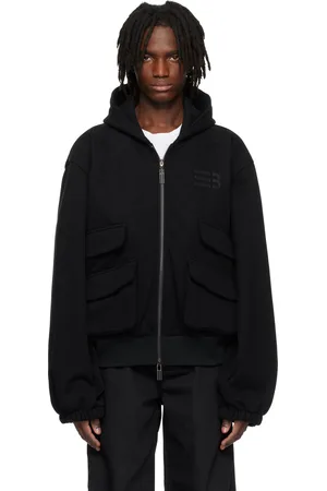 NAMESAKE Black Hugo Globe Zip Hoodie