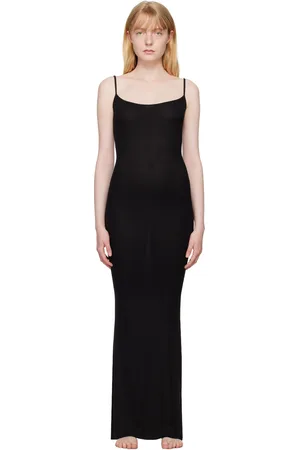 SKIMS Black Soft Lounge Long Slip Maxi Dress