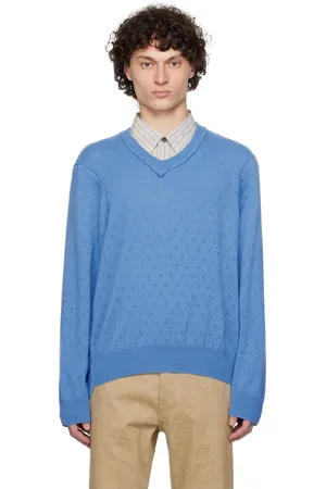Camiel Fortgens Blue Frankenstein V-Neck Sweater