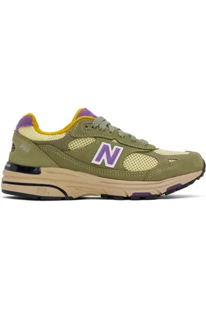 New Balance Green & Yellow Made in USA 993 Sneakers