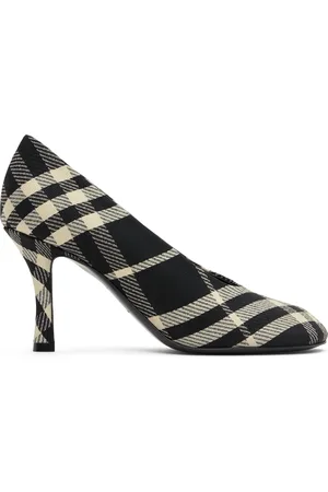 Burberry Black Check Cotton Blend Baby Heels