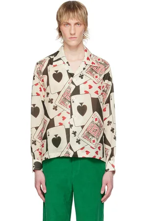 BODE Black & Beige Ace Of Spades Shirt