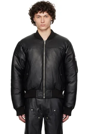 Deadwood Bofinger Padded Leather Bomber Jacket