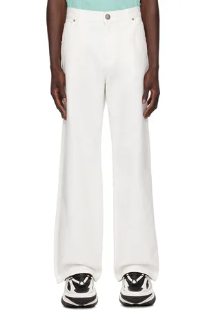 Balmain White Straight-Leg Jeans