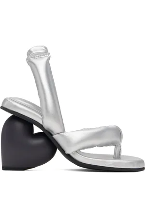 Yume Yume Silver & Black Love Heeled Sandals