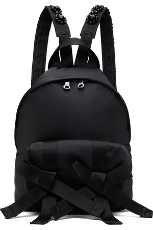 Simone Rocha Black Beaded Utility Bow Backpack