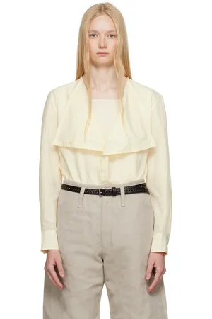 LEMAIRE Yellow Soft Collar Blouse