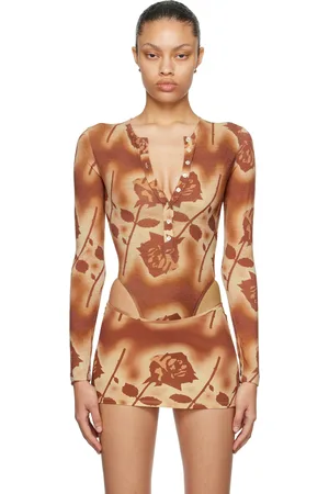 Miaou Orange Carrie Bodysuit