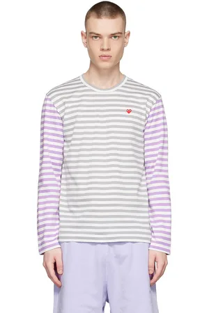 Comme des Garçons Grey Cotton Long Sleeve T-Shirt