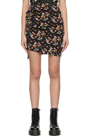 Paco rabanne SSENSE Exclusive Black & Multicolor Capsule Pressions Ruched Mini Skirt