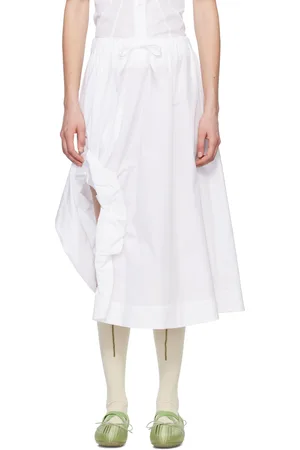 Simone Rocha Gathered Slit Midi Skirt