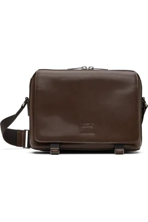 Paul Smith Brown Small Leather Messenger Bag