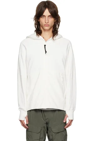 C.P. Company White Goggle Hoodie