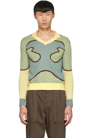 Lukhanyo Mdingi Green Cotton Sweater