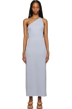 Third Form Blue Mode One Shoulder Midi Dress