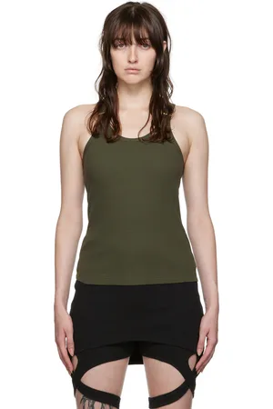 DION LEE Khaki E-Hook Tank Top