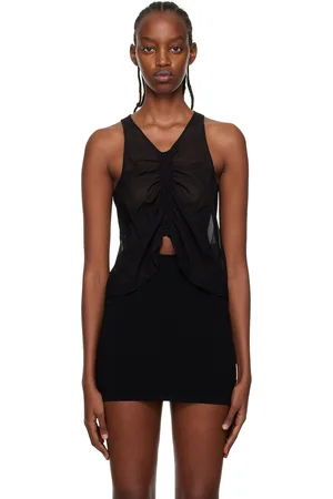 DION LEE Shirred Tank Top