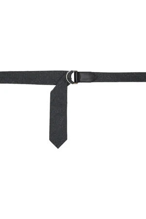DRIES VAN NOTEN Black Tie Belt
