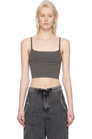 DION LEE Khaki Ventral Compact Tank Top