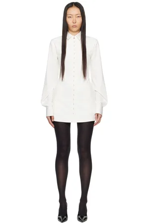 DION LEE Off-White Hook Tube Minidress