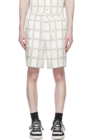 Emporio Armani White & Black Drawstring Shorts