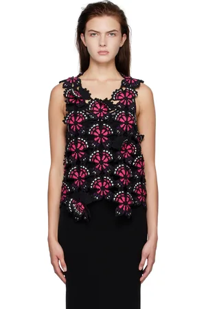 DOUBLET Black & Butterfly Tank Top