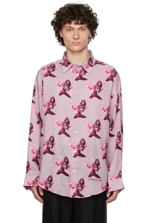 Acne Studios Pink Printed Button-Up Shirt