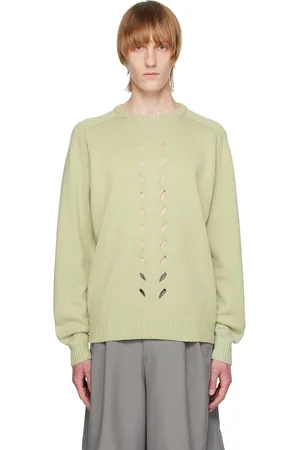 Insatiable High SSENSE Exclusive Green Sesame Vox Sweater