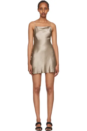 Third Form Taupe Crush Bias Minidress