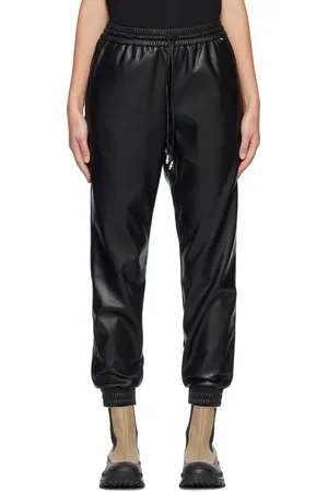 HUGO BOSS Black Drawstring Faux-Leather Lounge Pants