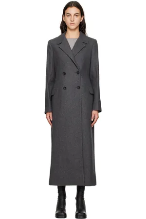 Wynn Hamlyn Gray Double-Breasted Coat