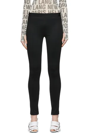 Helmut Lang Black Double Needle Rib Leggings