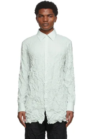 DION LEE Blue Crinkle Shirt