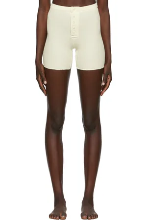 SKIMS Off-White Waffle Boy Shorts
