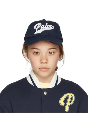 Palm Angels Kids Navy Logo Cap