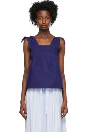 See by Chloé Blue Bow Tank Top