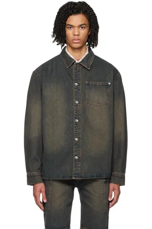 Wynn Hamlyn Navy Faded Denim Shirt