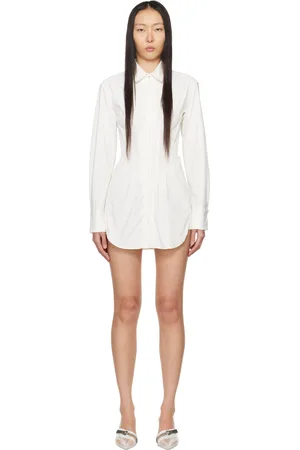 DION LEE Off-White Tuxedo Minidress
